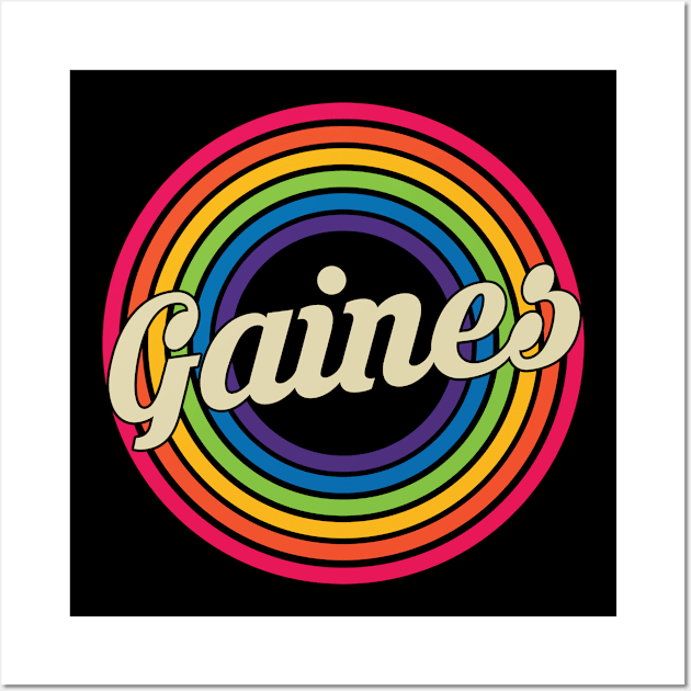 Gaines - Retro Rainbow Style Wall Art by MaydenArt